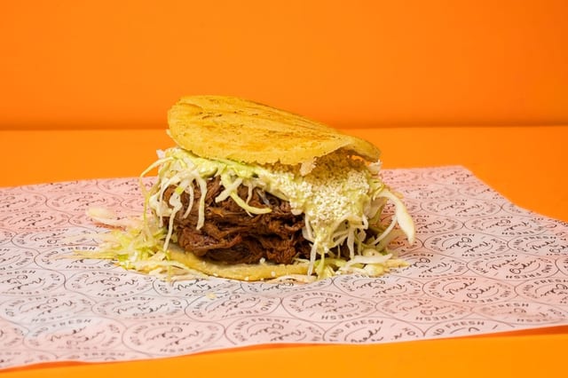 AREPA/SHREDDED BEEF.